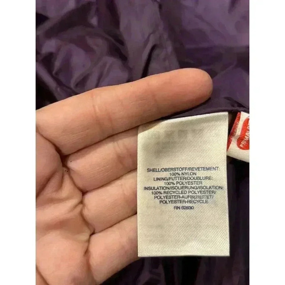 Lands End Coat Youth 14/16 Purple Primaloft Puffer Jacket - Picture 6 of 7